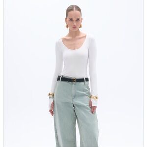 White Long Sleeve Bodysuit